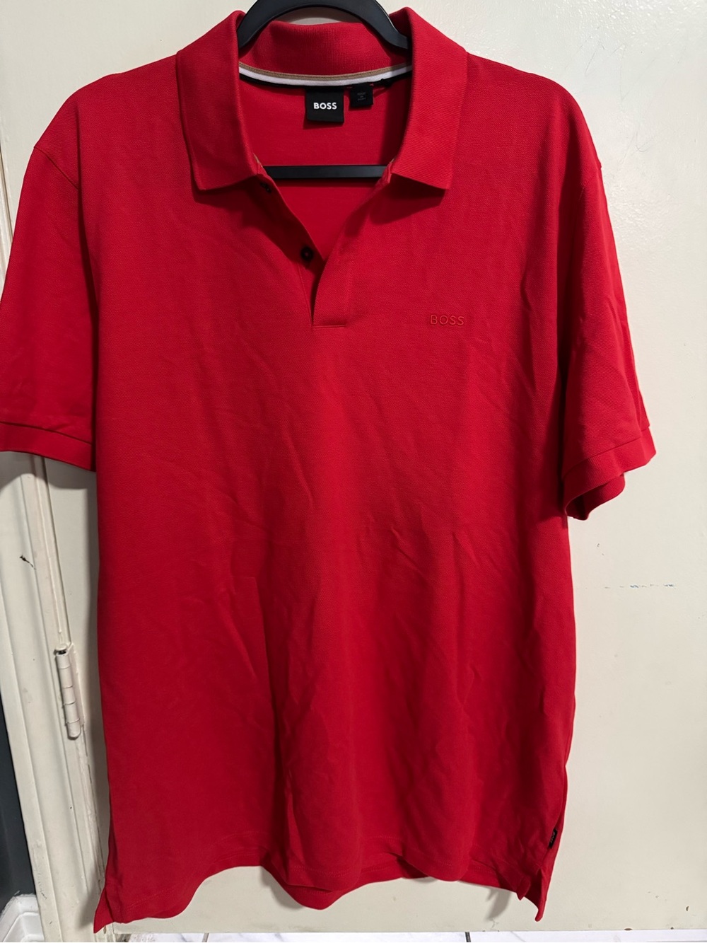 Hugo Boss Men's Bright Red Polo Shirt
